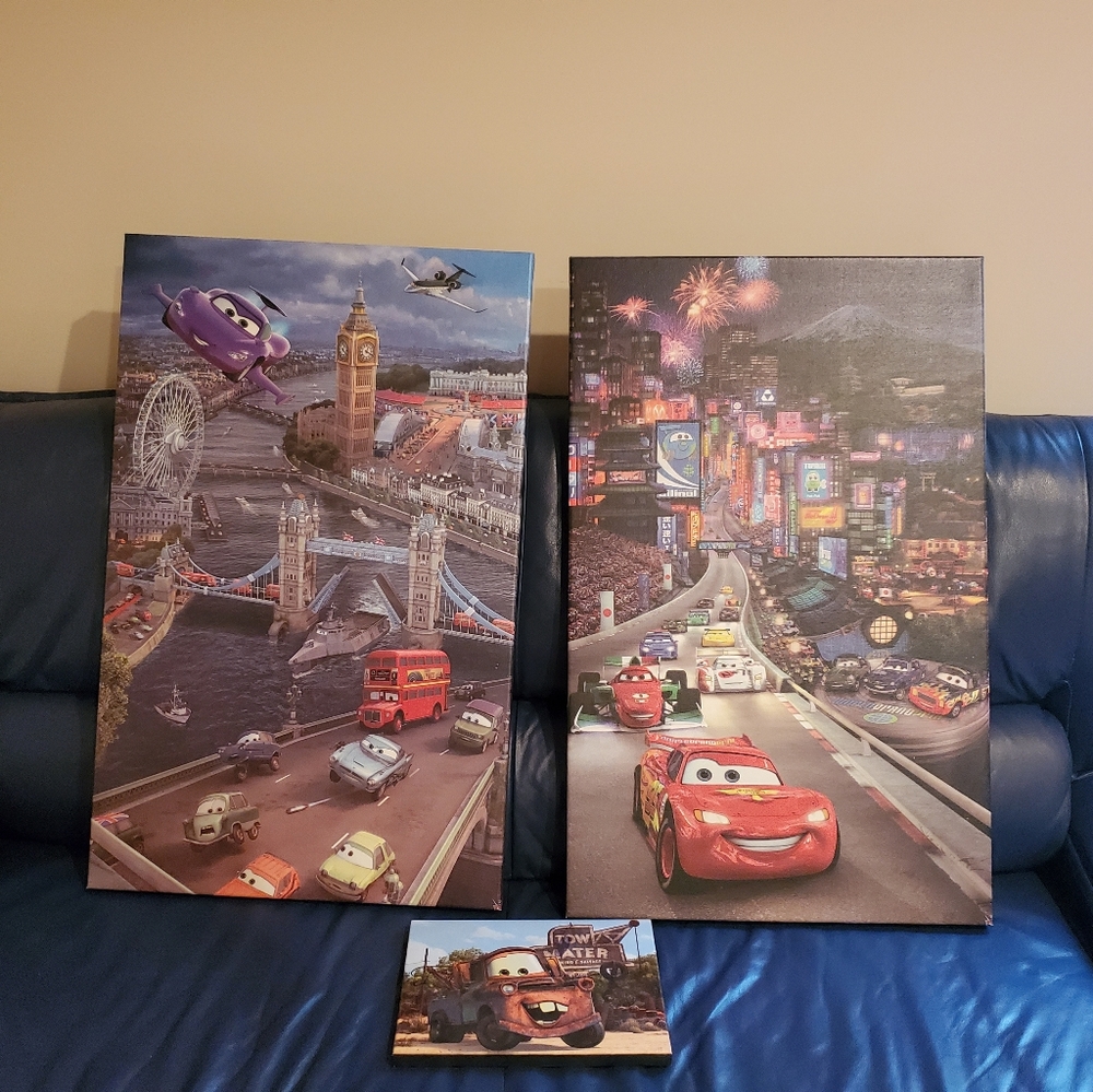 Pixar Cars hanging art